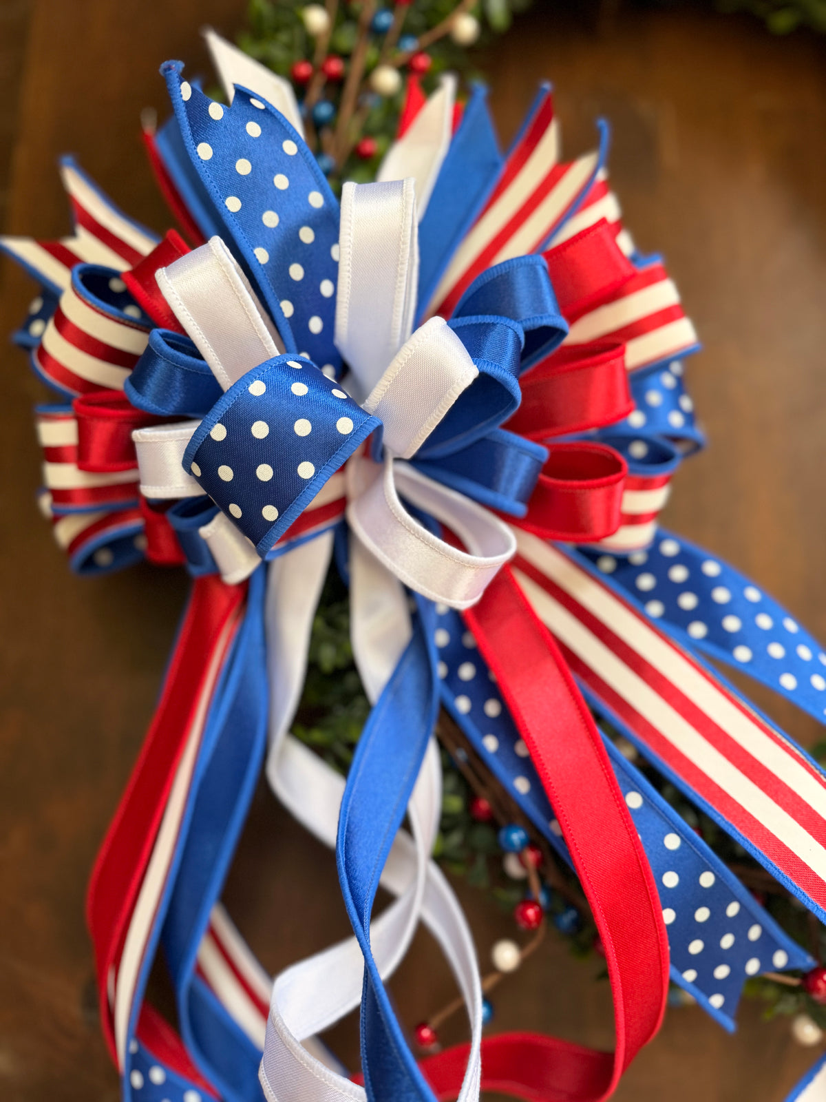 Patriotic Boxwood Wreath